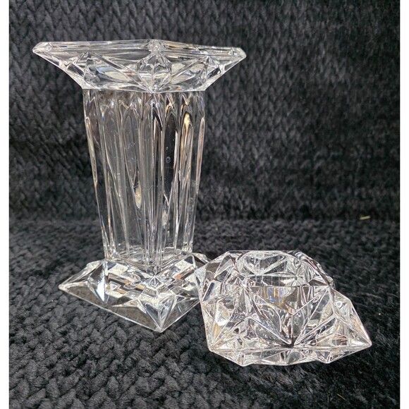 PartyLite Quad Prism Pedestal Candle Holder with Tealight Insert – Early 2000s - Picture 8 of 14